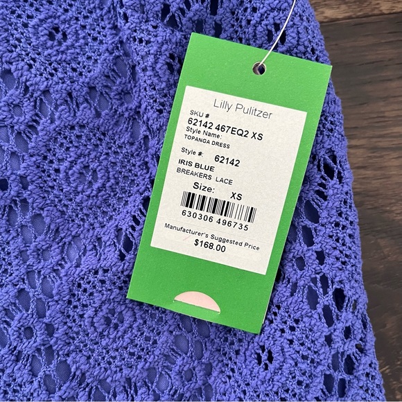 SOLD NWT New with tags Lilly Pulitzer Topanga shift dress in breakers lace blue - Picture 11 of 11